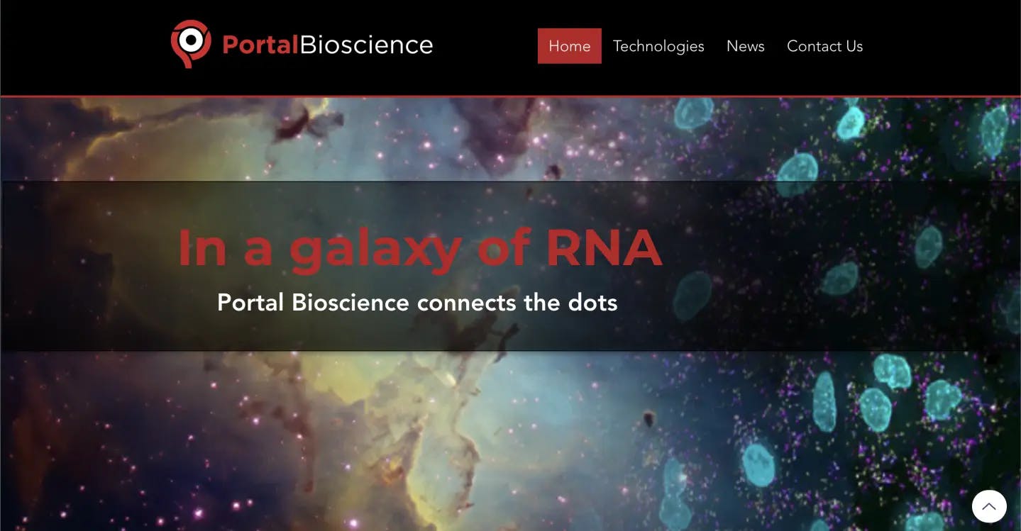 An image of the website, Portal Bioscience.